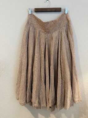 DKNY Linen Midi Skirt